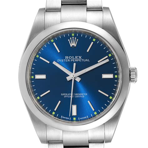 quadranti rolex 114300|Rolex Oyster Perpetual 39 114300 Blue Dial Oyster Bracelet Box.